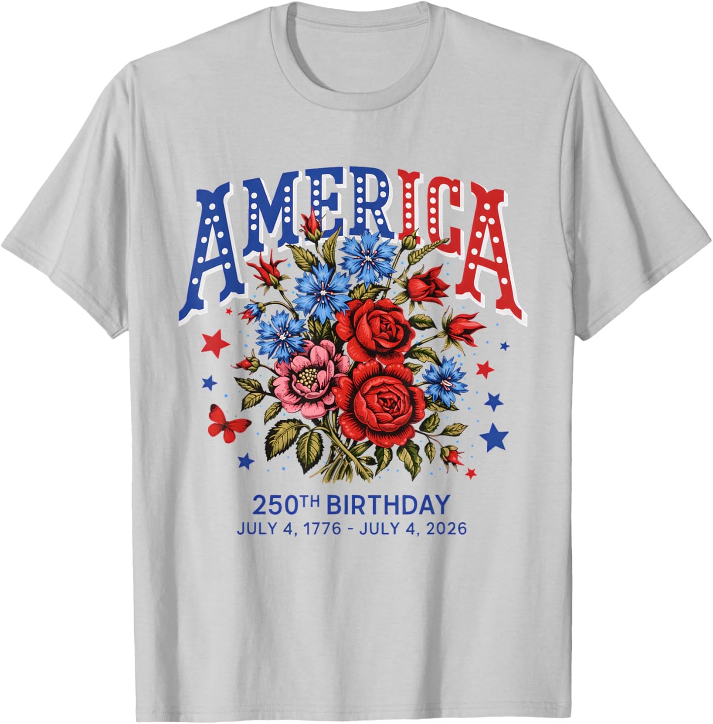 250 Years America Anniversary USA 250th Birthday T-Shirt - T-Shirt | Ash