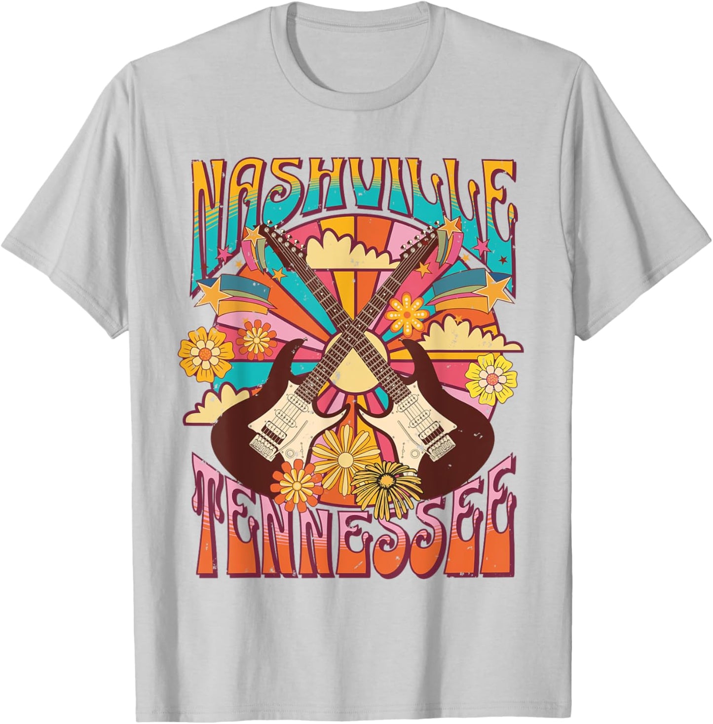 Nashville Country Music City Girls Trip Retro Nash Bash Bach T-Shirt - T-Shirt | Ash