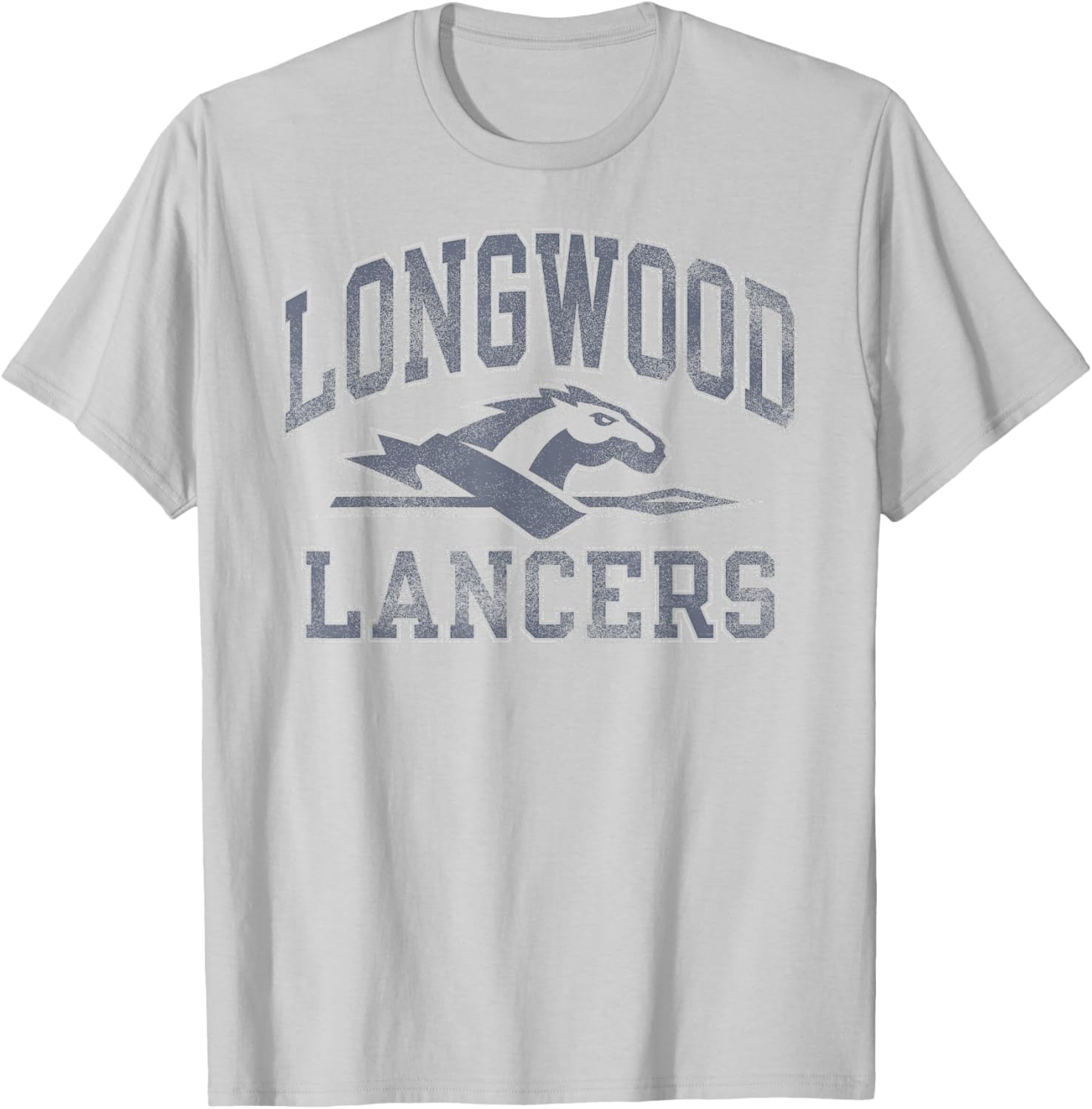 Longwood Lancers Vintage Worn Gray Officially Licensed T-Shirt - T-Shirt | Ash