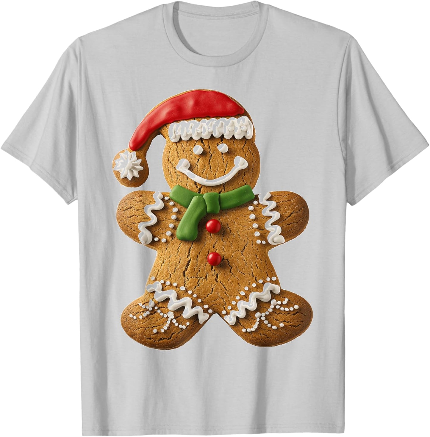 Gingerbread Christmas Graphic X-Mas Art Family Gingerbread T-Shirt - T-Shirt | Ash