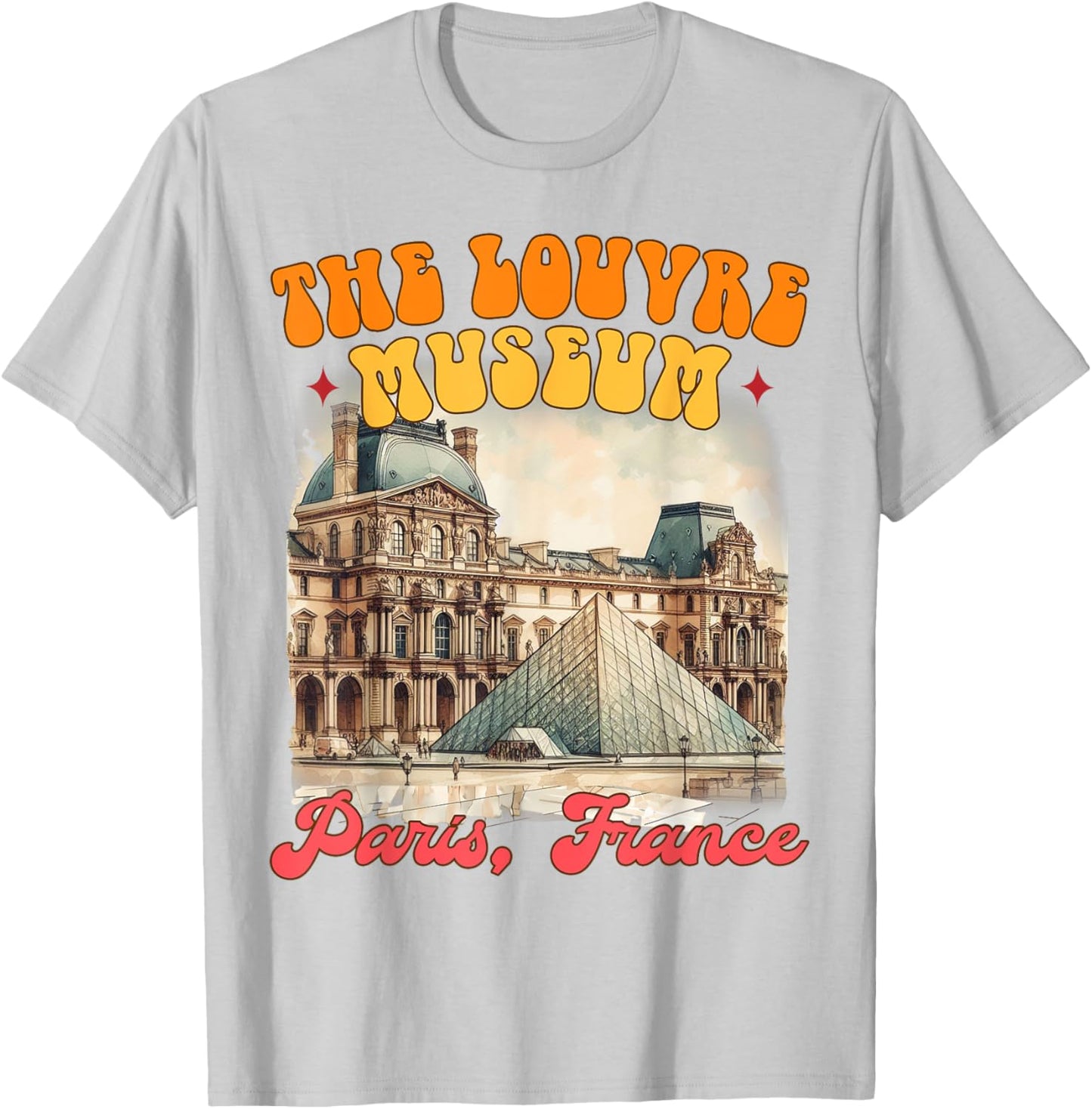 Paris Travel France Trip Vacation The Louvre Museum Paris T-Shirt - T-Shirt | Ash