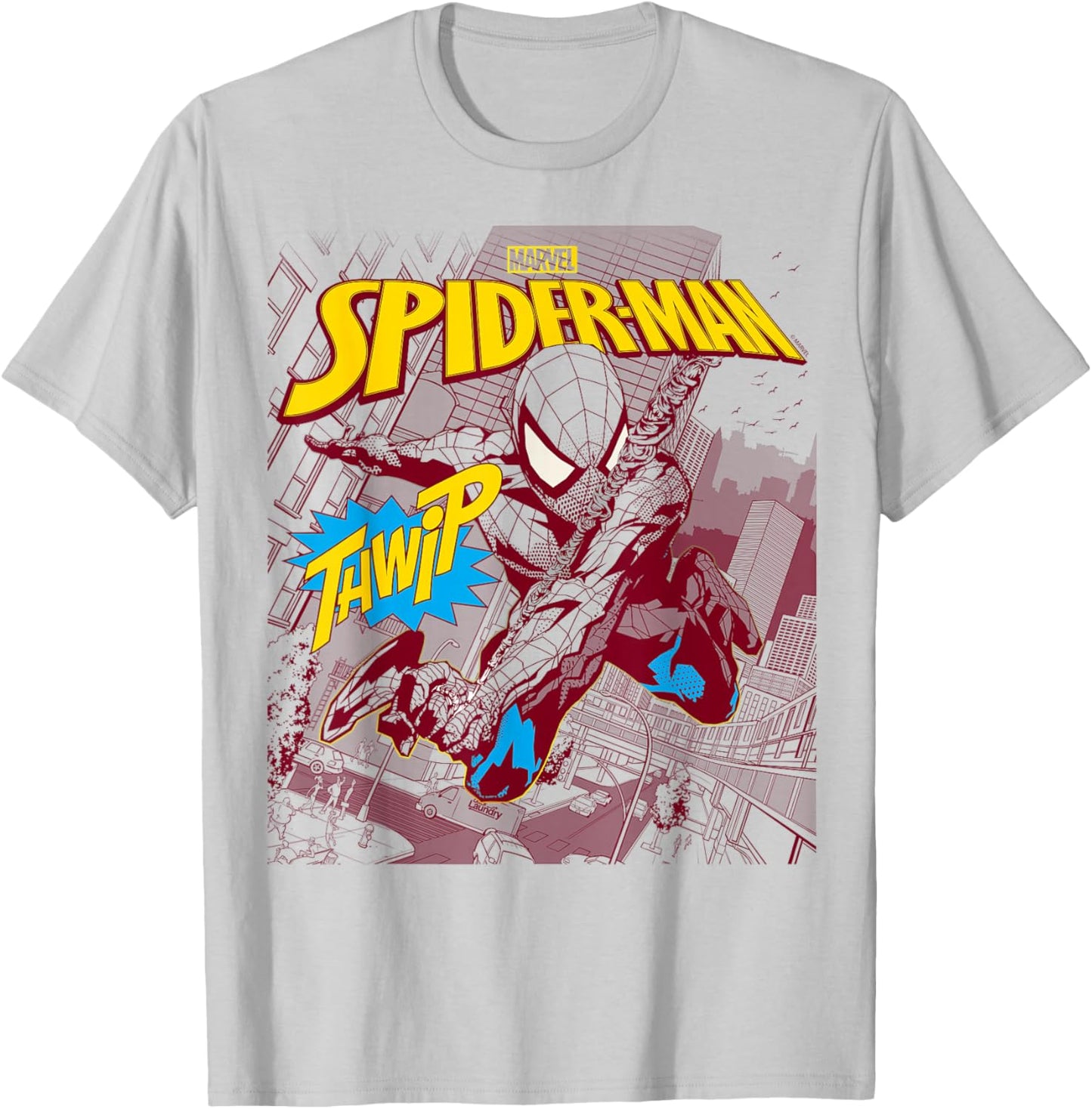 Spider-Man - Thwip Swing T-Shirt - T-Shirt | Ash
