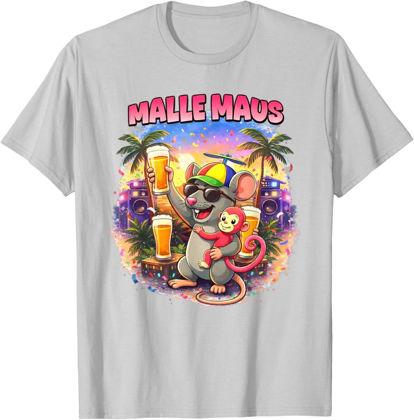 Malle Maus - Mallorca Party Outfit T-Shirt - T-Shirt | Ash