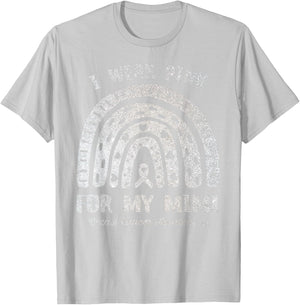 I Wear Pink For My Mimi Rainbow Breast Cancer Awareness T-Shirt - T-Shirt | Ash