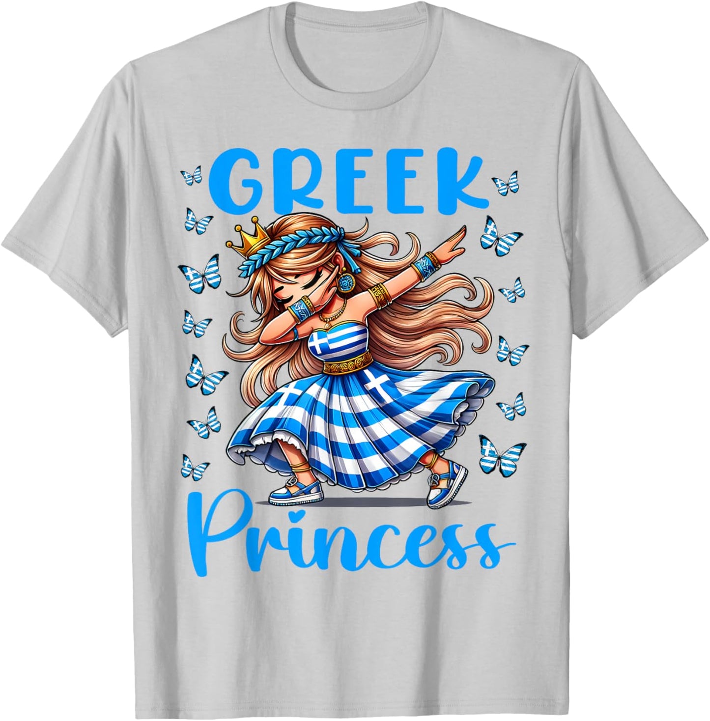 Greek Princess Dabbing for girls & kids T-Shirt - T-Shirt | Ash