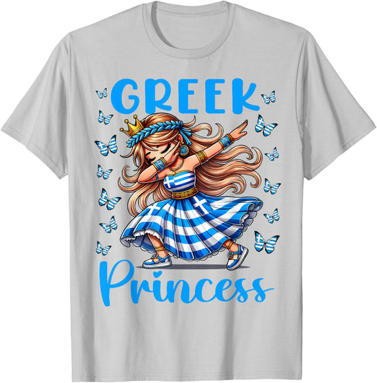 Greek Princess Dabbing for girls & kids T-Shirt - T-Shirt | Ash