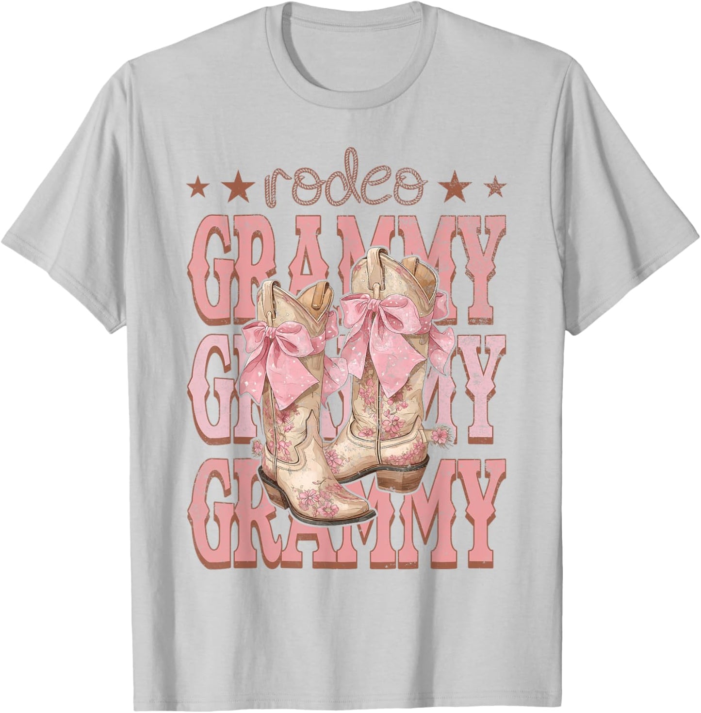 Rodeo Grammy Pink Boots Coquette Cow-Girl Birthday Party T-Shirt - T-Shirt | Ash