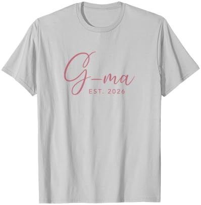 G-Ma 2026 Grandma Announcement Cute Pink T-Shirt - T-Shirt | Ash