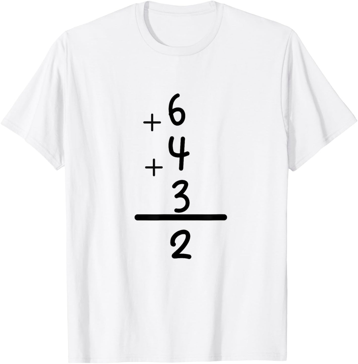 Hit It Out of the Park with Our 6+4+3=2 Baseball Double Play T-Shirt - T-Shirt | White