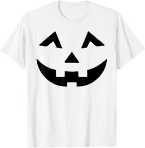 Jack O Lantern Face Pumpkin Eyelashes Hallowen Costume Funny T-Shirt - T-Shirt | White