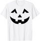 Jack O Lantern Face Pumpkin Eyelashes Hallowen Costume Funny T-Shirt - T-Shirt | White