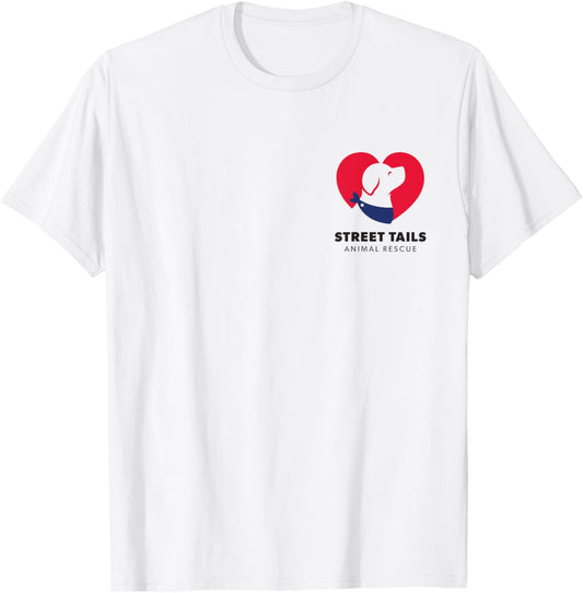 Street Tails Animal Rescue, PocketB T-Shirt - T-Shirt | White