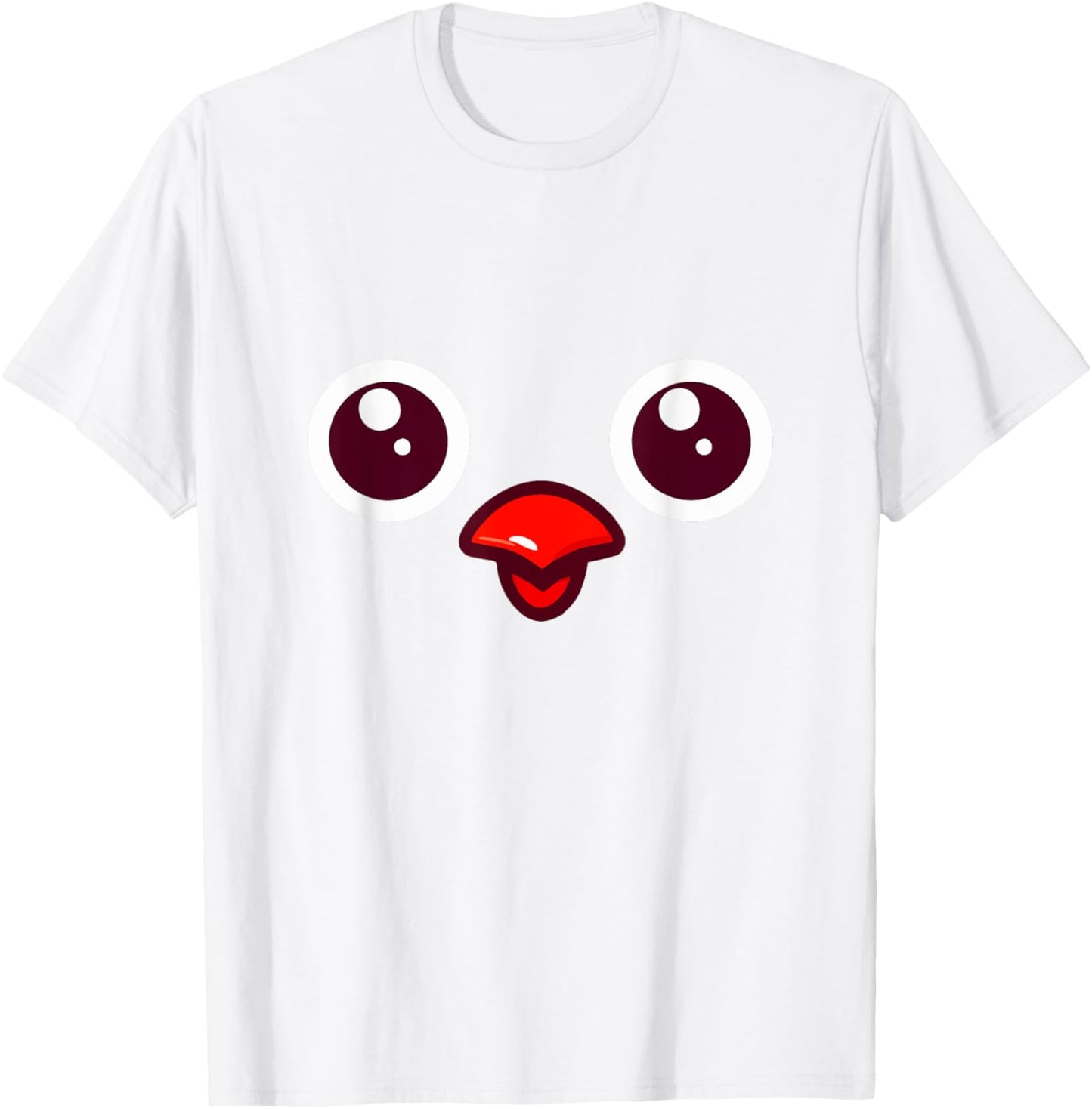 Cute Yellow Chick Face Costume For Kids Farm Animal Meme T-Shirt - T-Shirt | White