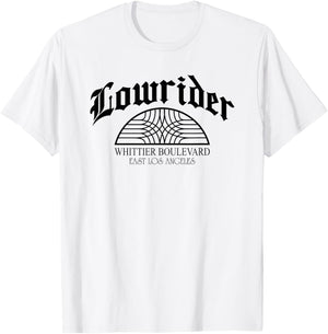 Lowrider Whittier Blvd Sign Retro Cholo Chicano Low Rider T-Shirt - T-Shirt | White