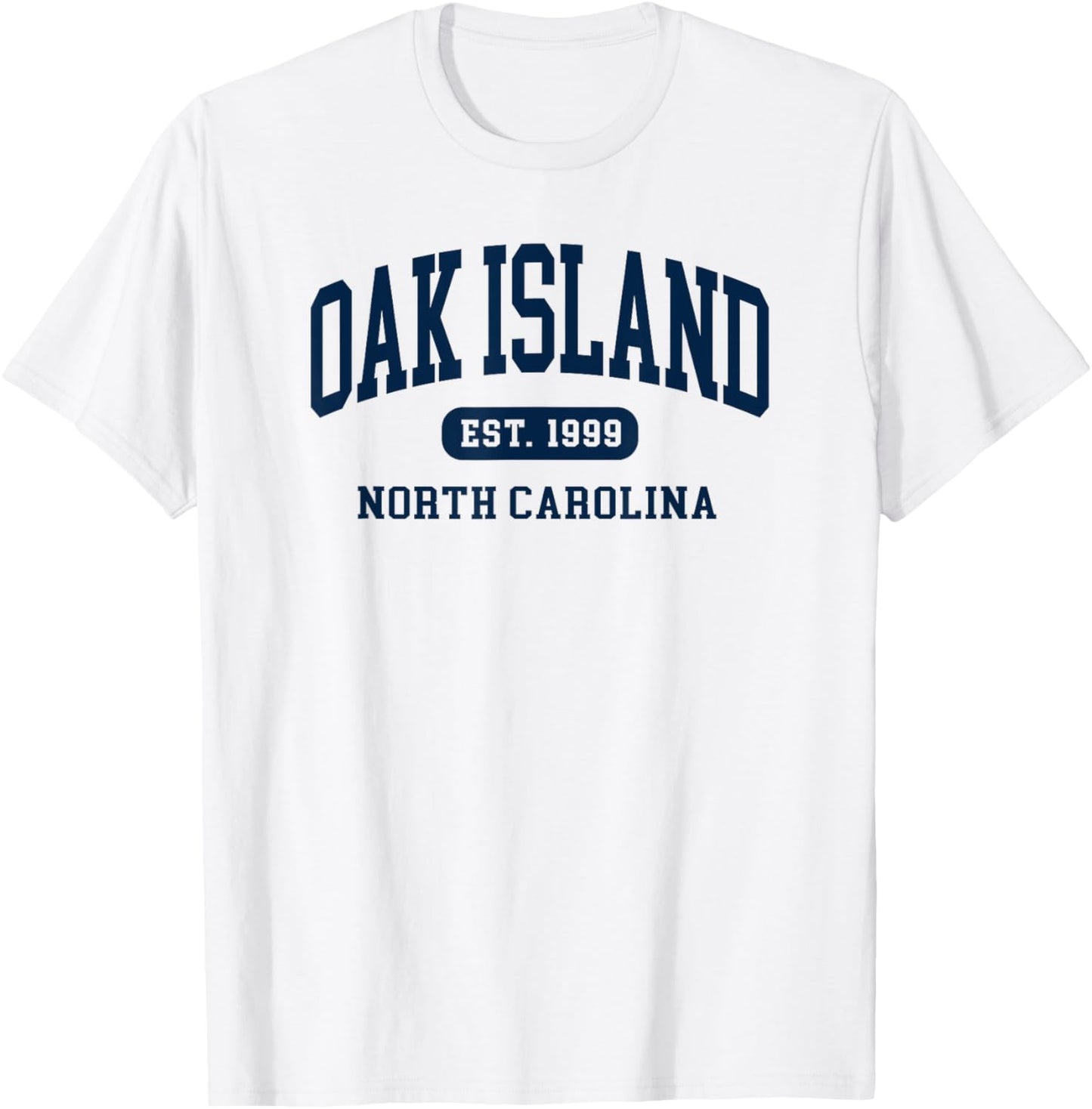 Vintage Oak Island North Carolina Retro Preppy Throwback T-Shirt - T-Shirt | White