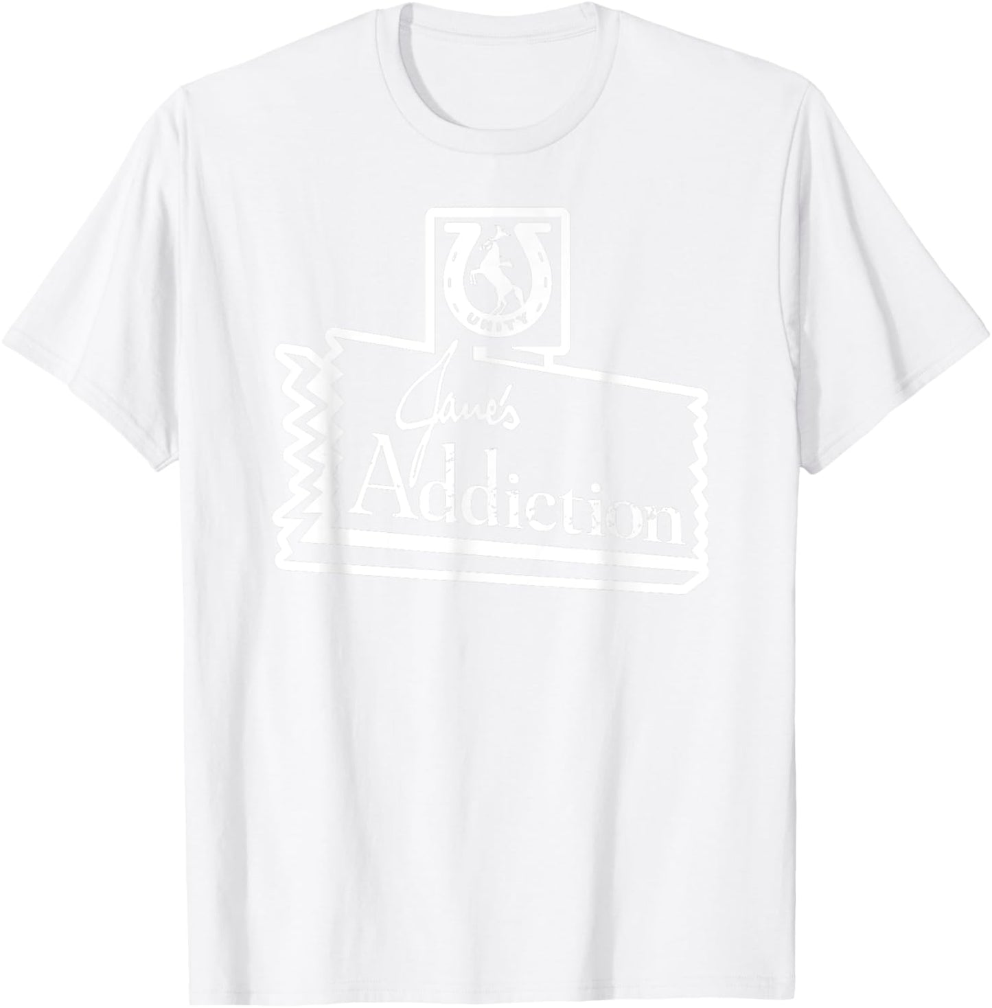 Jane’s Addiction – Horse Logo In Baby Blue T-Shirt - T-Shirt | White