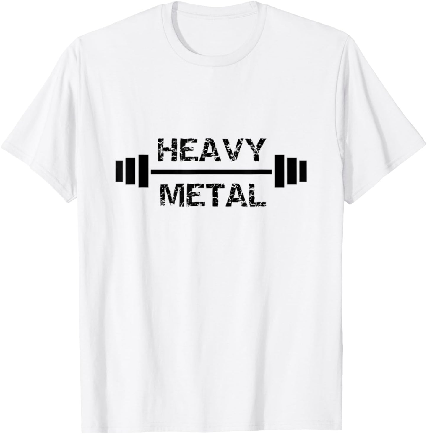 Heavy Metal Gym Fitness Weightlifting Bodybuilding T-Shirt - T-Shirt | White