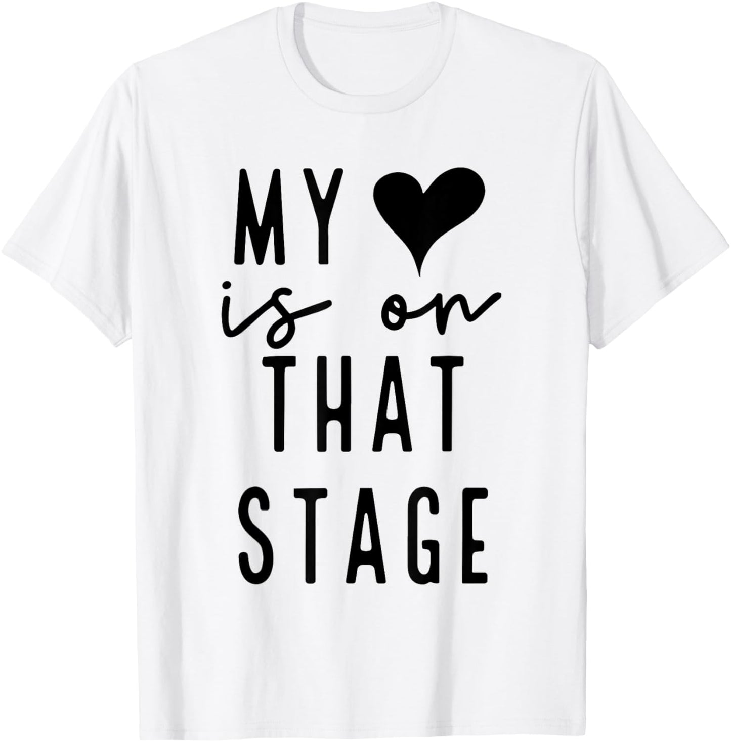 Dance Mom Retro My Heart Is On That Stage Dance Recital T-Shirt - T-Shirt | White