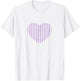 Lavender Purple Striped Pattern Vertical Lines Minimalist T-Shirt - T-Shirt | White
