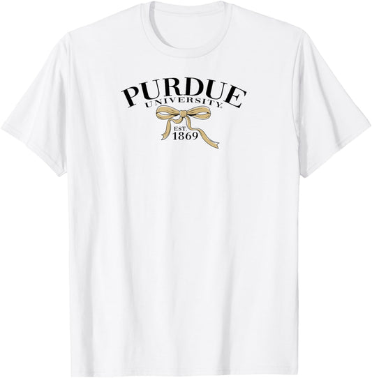 Purdue Boilermakers Bow Arch Officially Licensed T-Shirt - T-Shirt | White