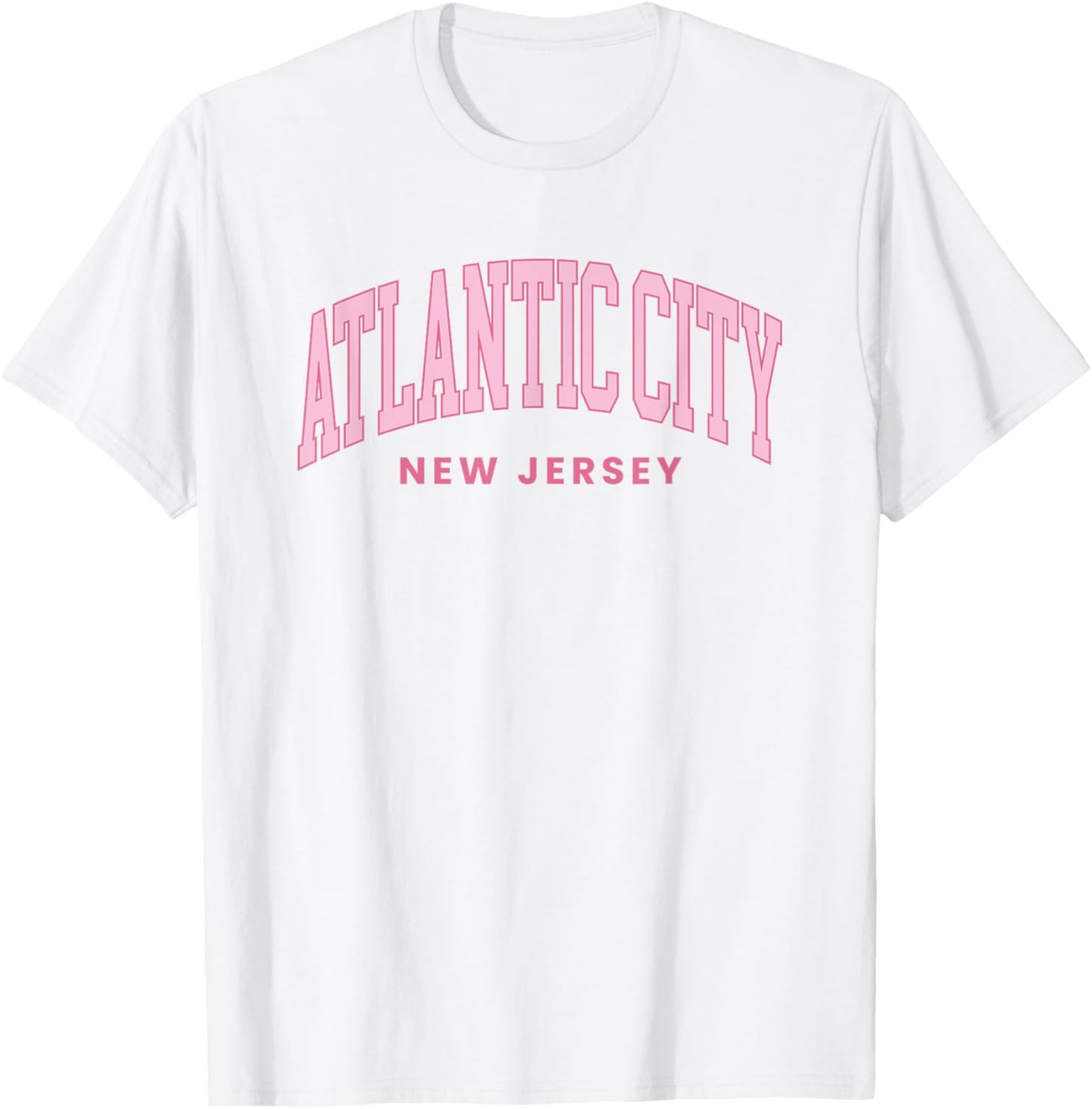 Atlantic City New Jersey Retro Preppy Throwback Girls T-Shirt - T-Shirt | White
