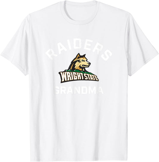 Wright State University WSU Raiders Arched Grandma T-Shirt - T-Shirt | White