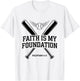 Christian Baseball Player Sports Bible Verse Theme T-Shirt - T-Shirt | White