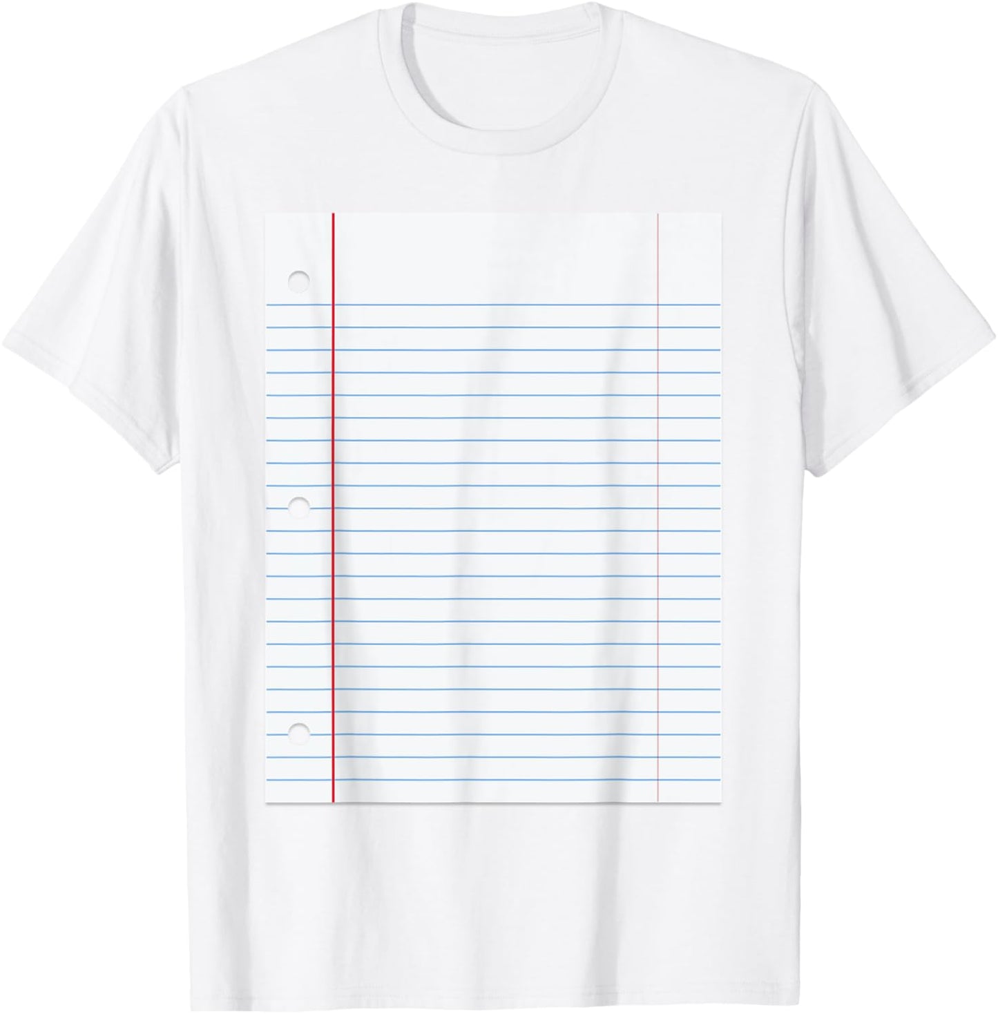 Funny Lined Notebook Paper Group Halloween Costume T-Shirt - T-Shirt | White