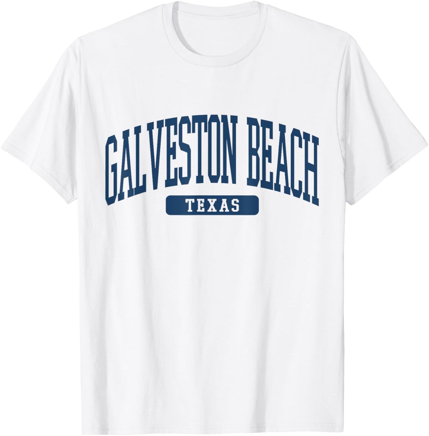 Galveston Beach Texas Souvenir Beach, Vintage, Minimalist T-Shirt - T-Shirt | White