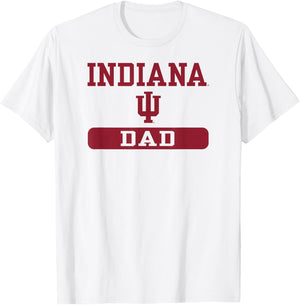Indiana Hoosiers Dad White Officially Licensed T-Shirt - T-Shirt | White