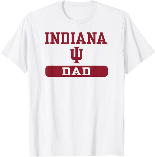 Indiana Hoosiers Dad White Officially Licensed T-Shirt - T-Shirt | White