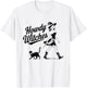 Howdy Witches Witch Hat Cat Halloween T-Shirt - T-Shirt | White