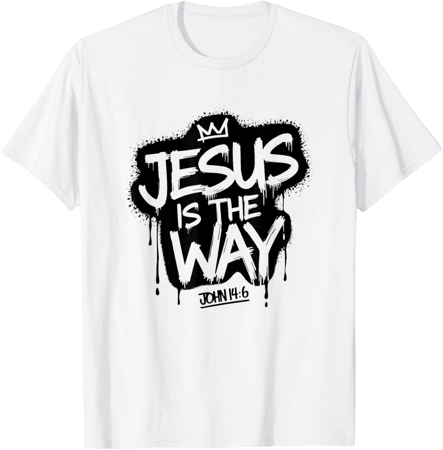 Jesus Is The Way John 14:6 Christian Graffiti T-Shirt - T-Shirt | White