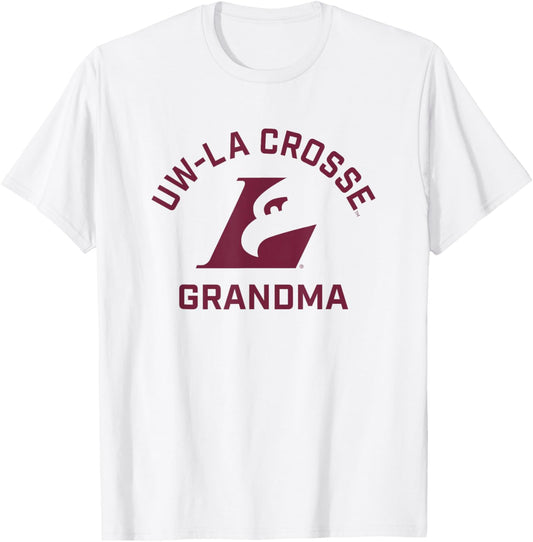 University of Wisconsin-La Crosse Eagles Arched Grandma T-Shirt - T-Shirt | White
