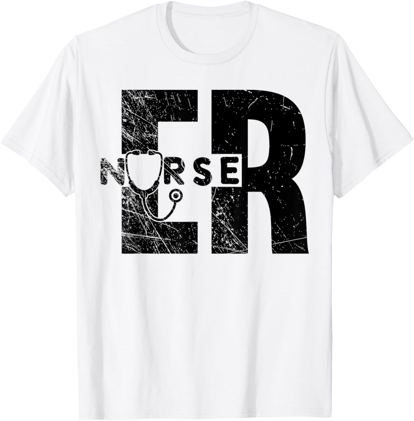 Proud ER Emergency Room Nurse, Nurse Lover T-Shirt - T-Shirt | White