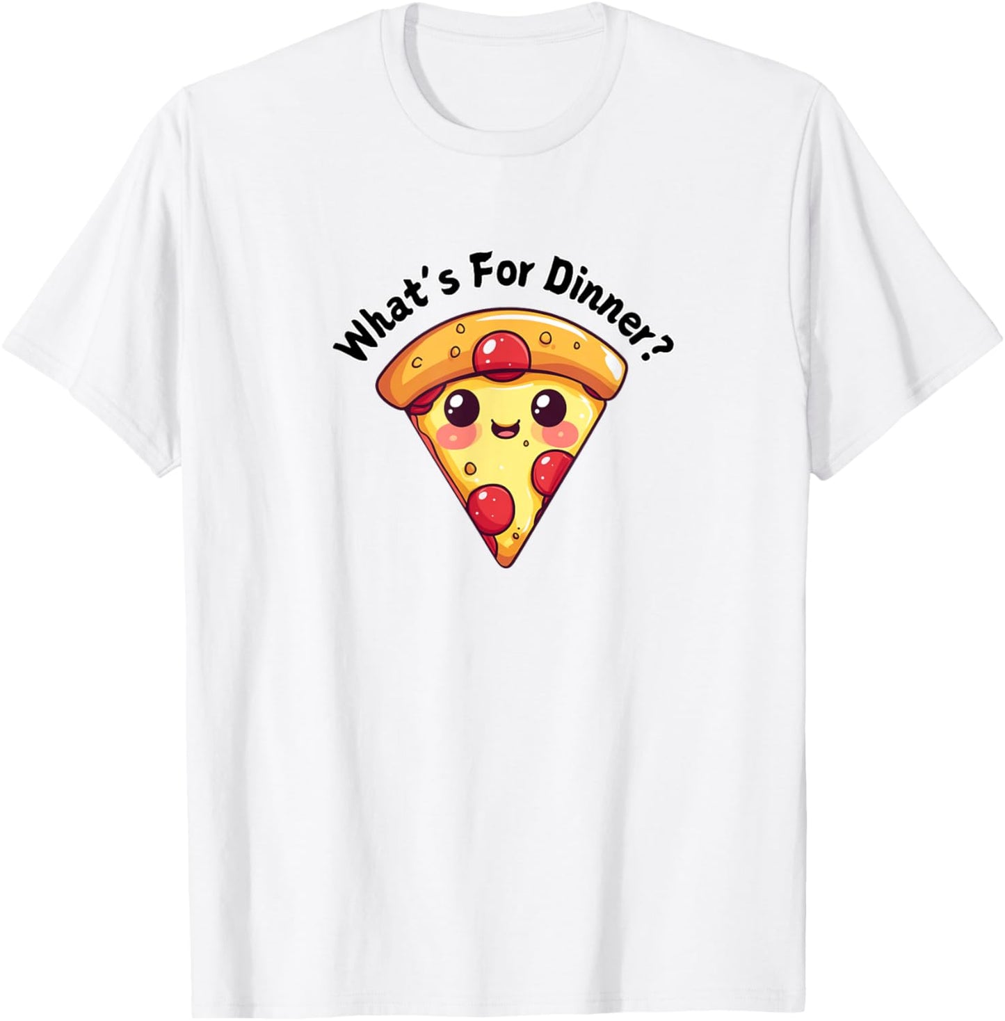 What's For Dinner? Pepperoni Pizza T-Shirt - T-Shirt | White
