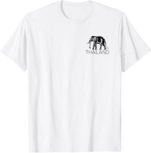 Thailand Elephant Symbol Siam Flag Thai Emblem T-Shirt - T-Shirt | White