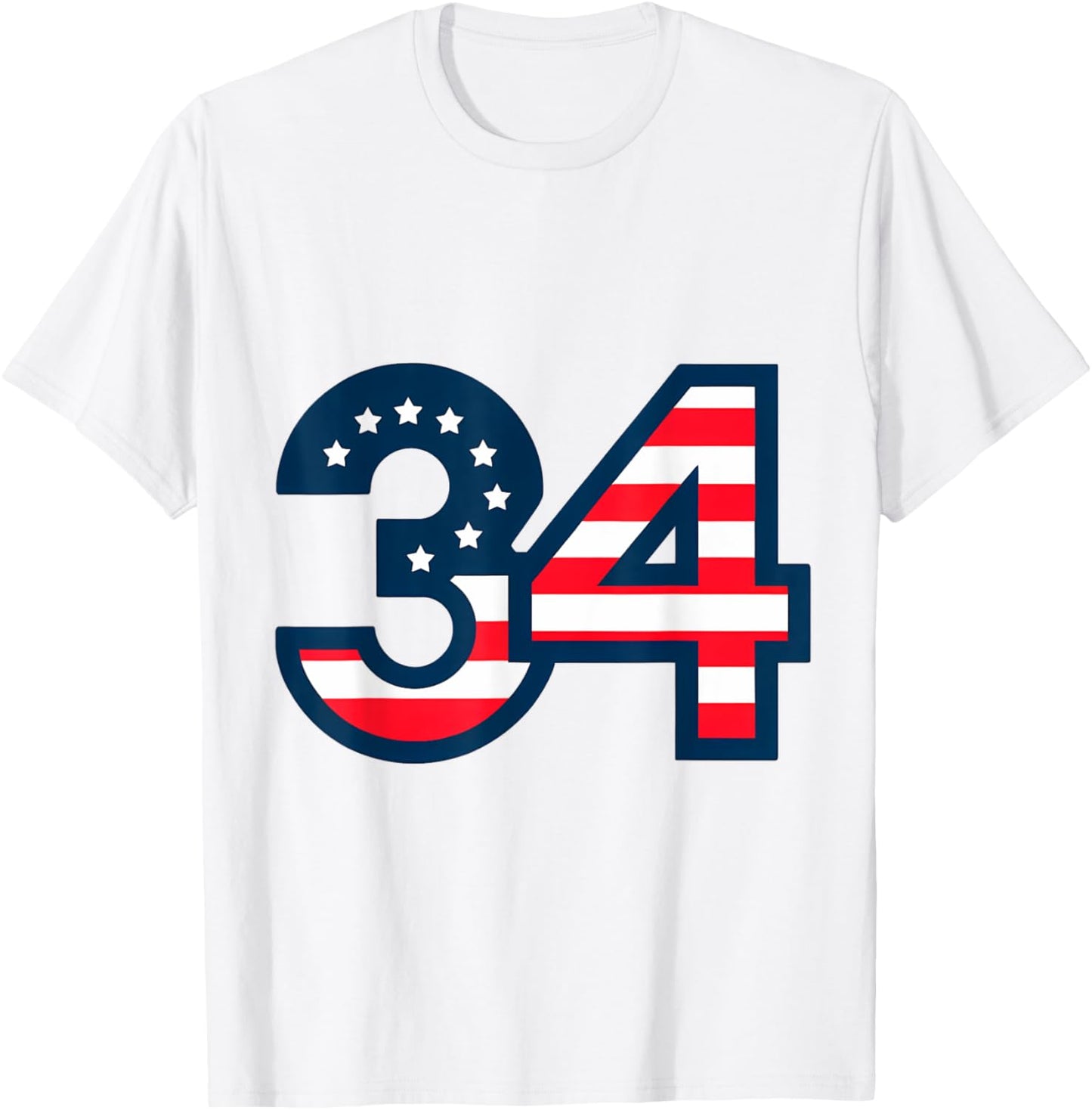 34 Guilty Trial Judge USA Flag Women Kids Men T-Shirt - T-Shirt | White