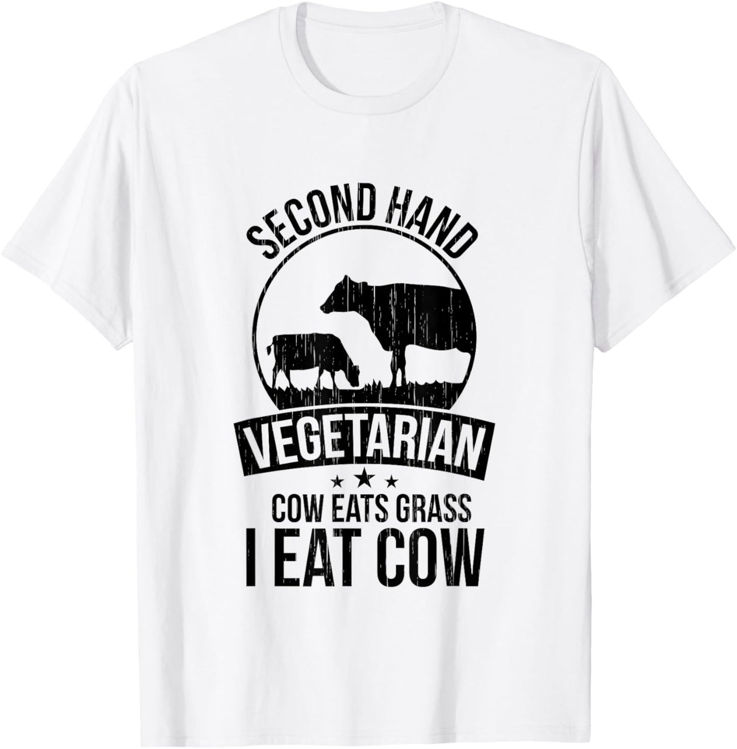 2nd Hand Vegetarian Shirt Funny Carnivore BBQ Meat Eater T-Shirt - T-Shirt | White