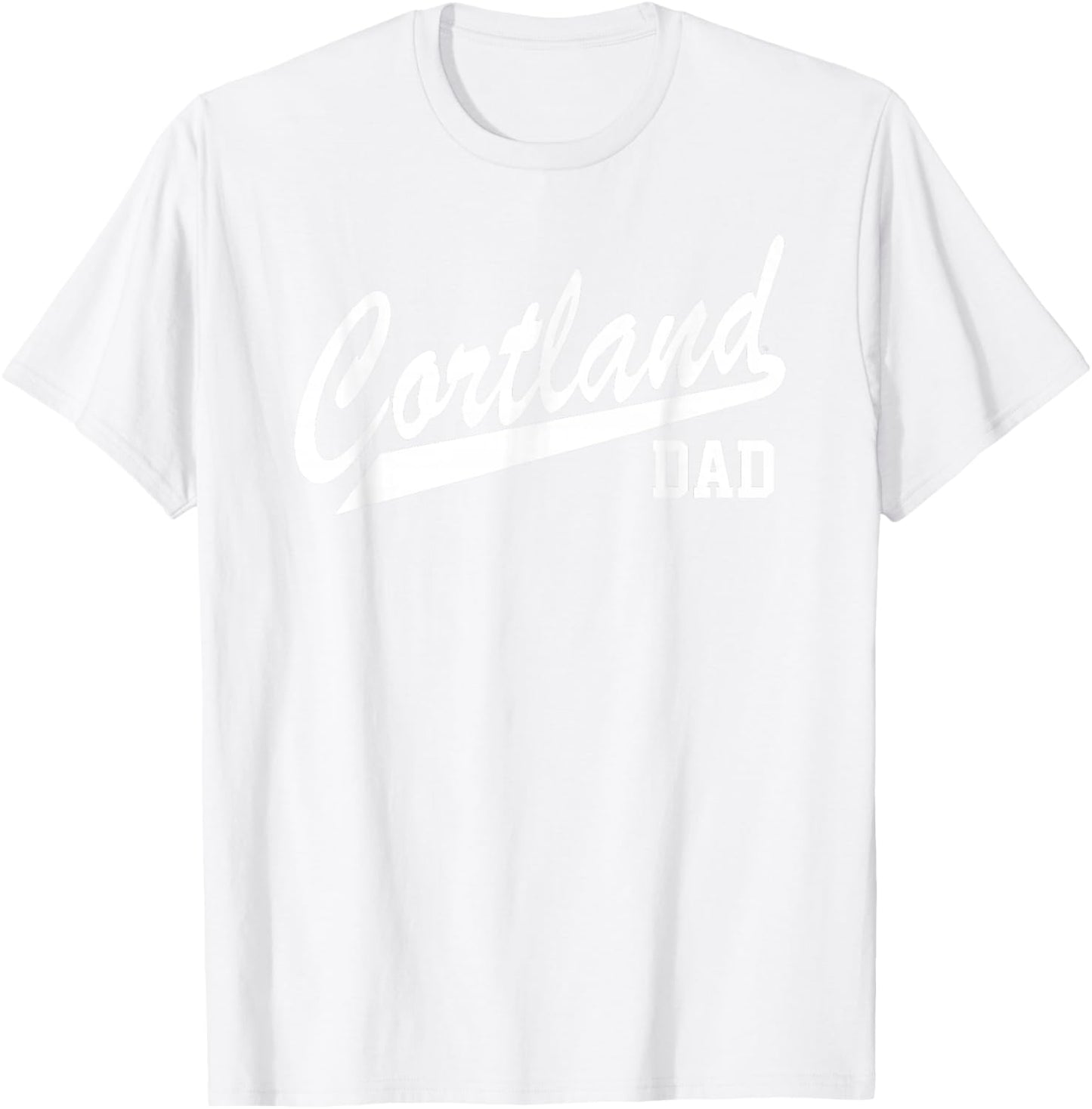 SUNY Cortland Dad Red Dragons Script Father's T-Shirt - T-Shirt | White