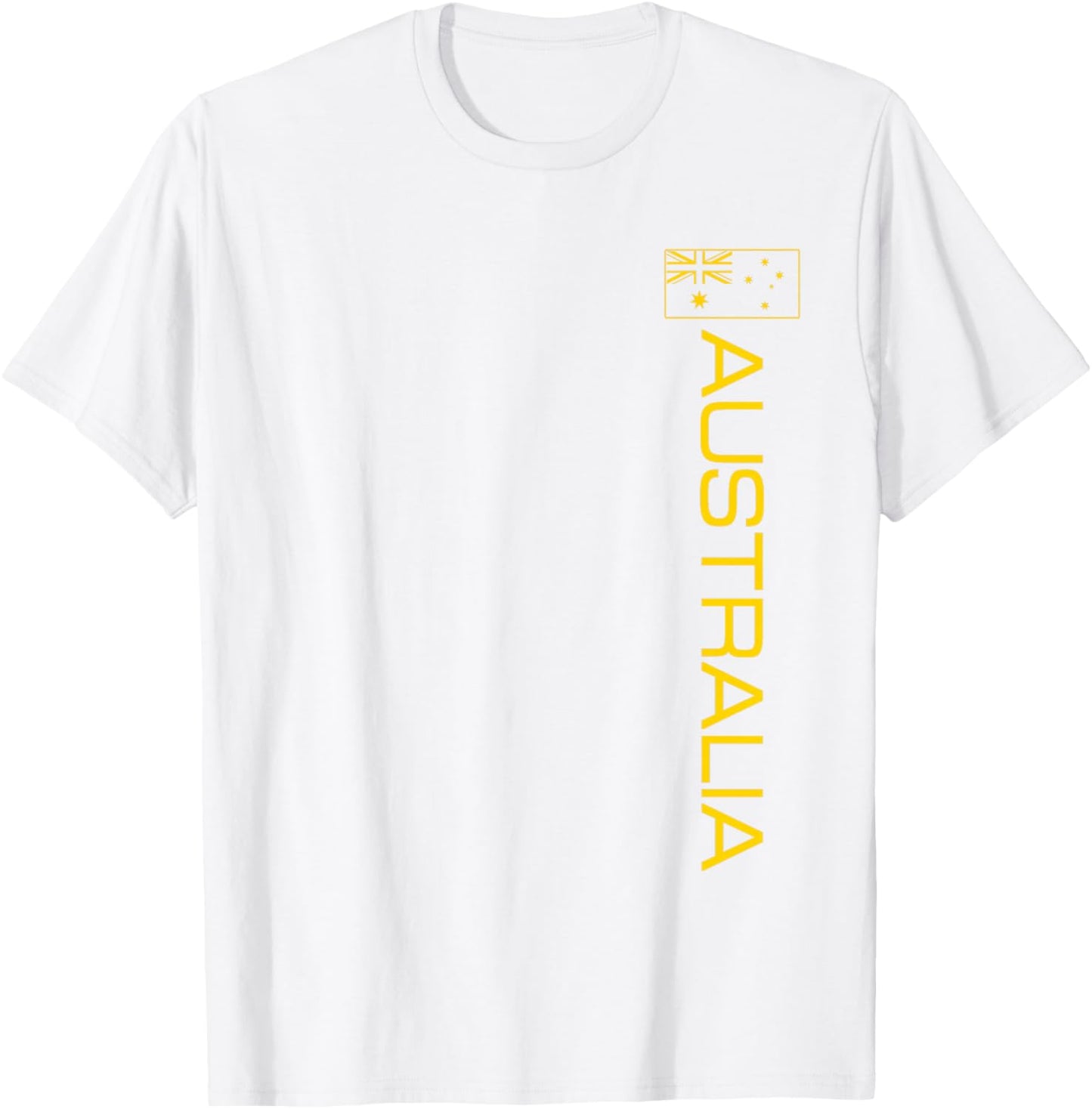 Australia Flag Australian Athletic Sports Vertical Style T-Shirt - T-Shirt | White