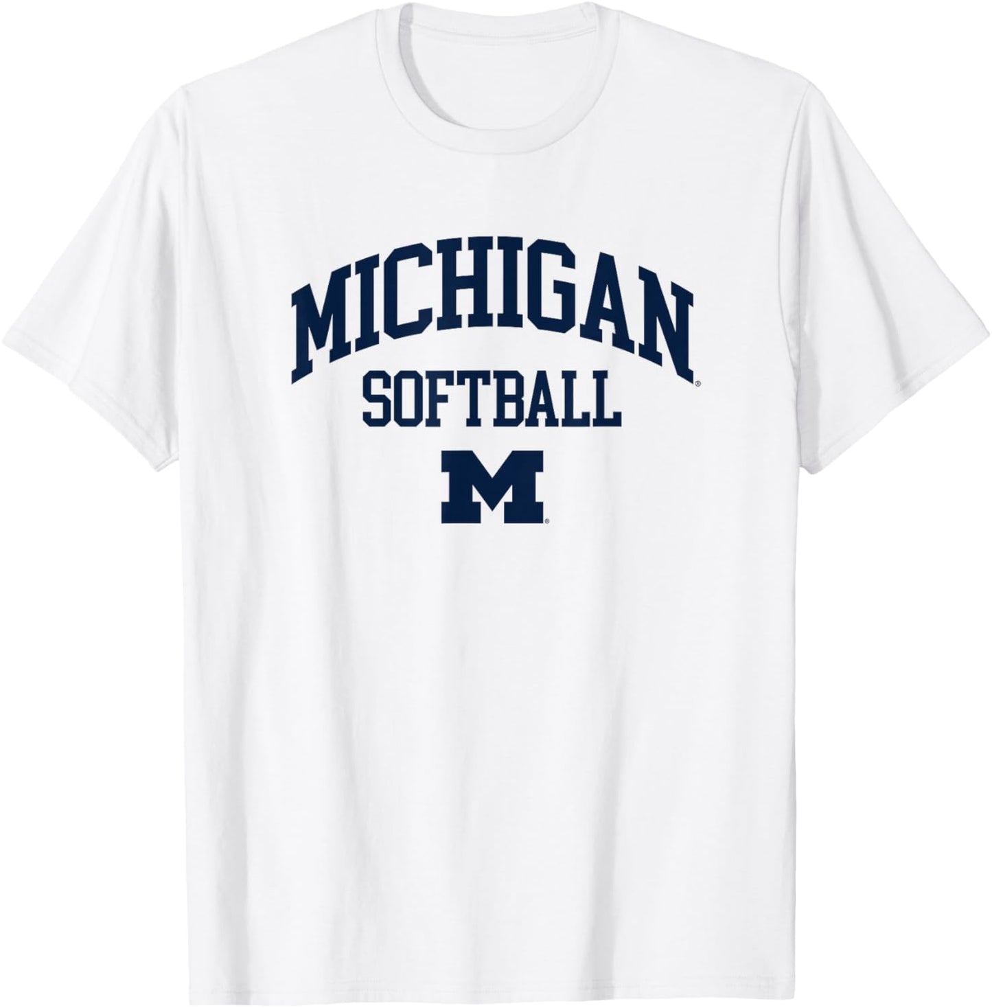 University of Michigan Wolverines Softball T-Shirt - T-Shirt | White