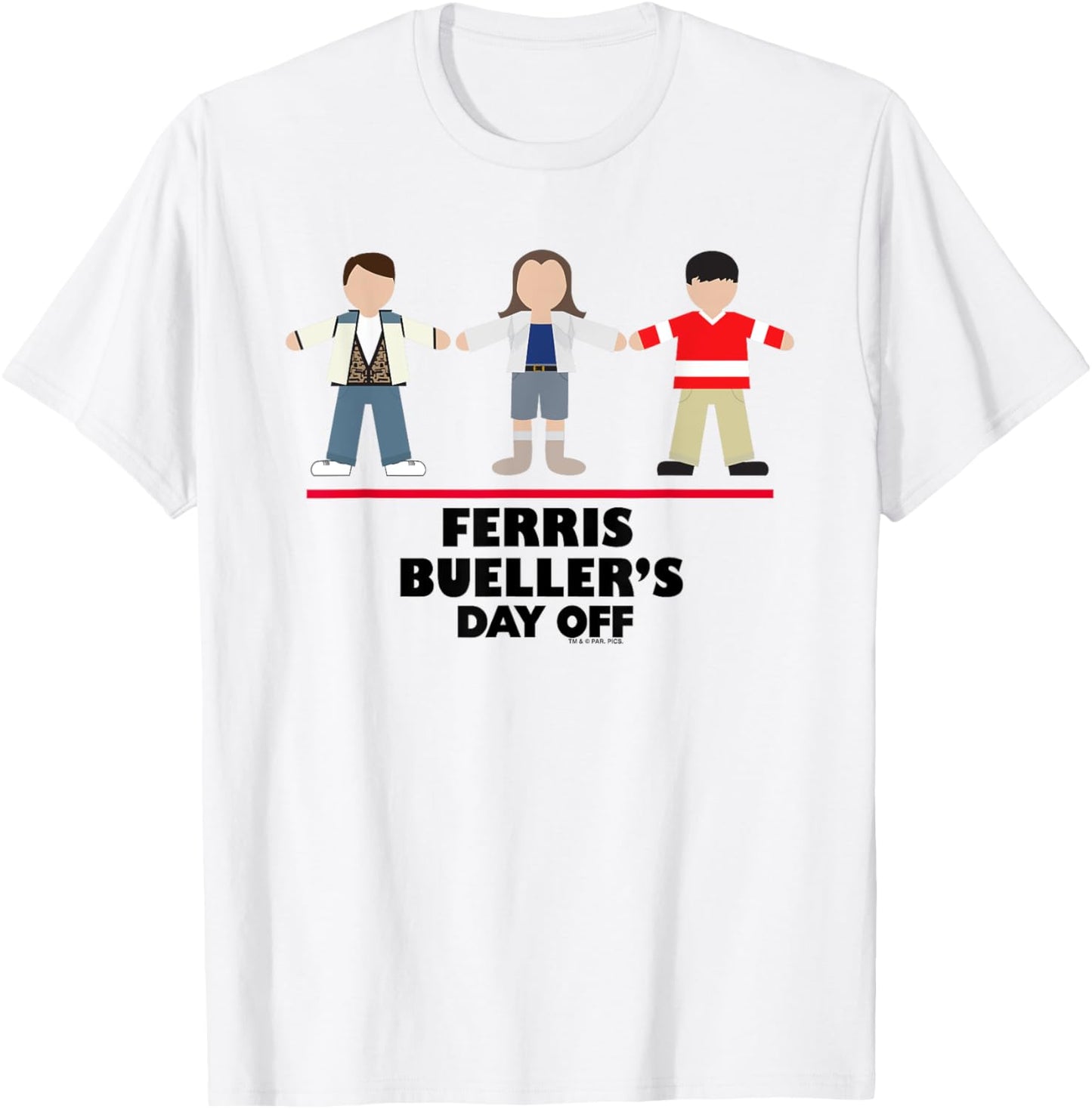 Ferris Bueller's Day Off Sloane & Cameron Cartoon Trio T-Shirt - T-Shirt | White