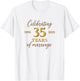 Funny 35 Years of Marriage 1990 35th Wedding Anniversary T-Shirt - T-Shirt | White