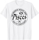 Pisces Virtues Vintage Style Zodiac Design, Pisces T-Shirt - T-Shirt | White