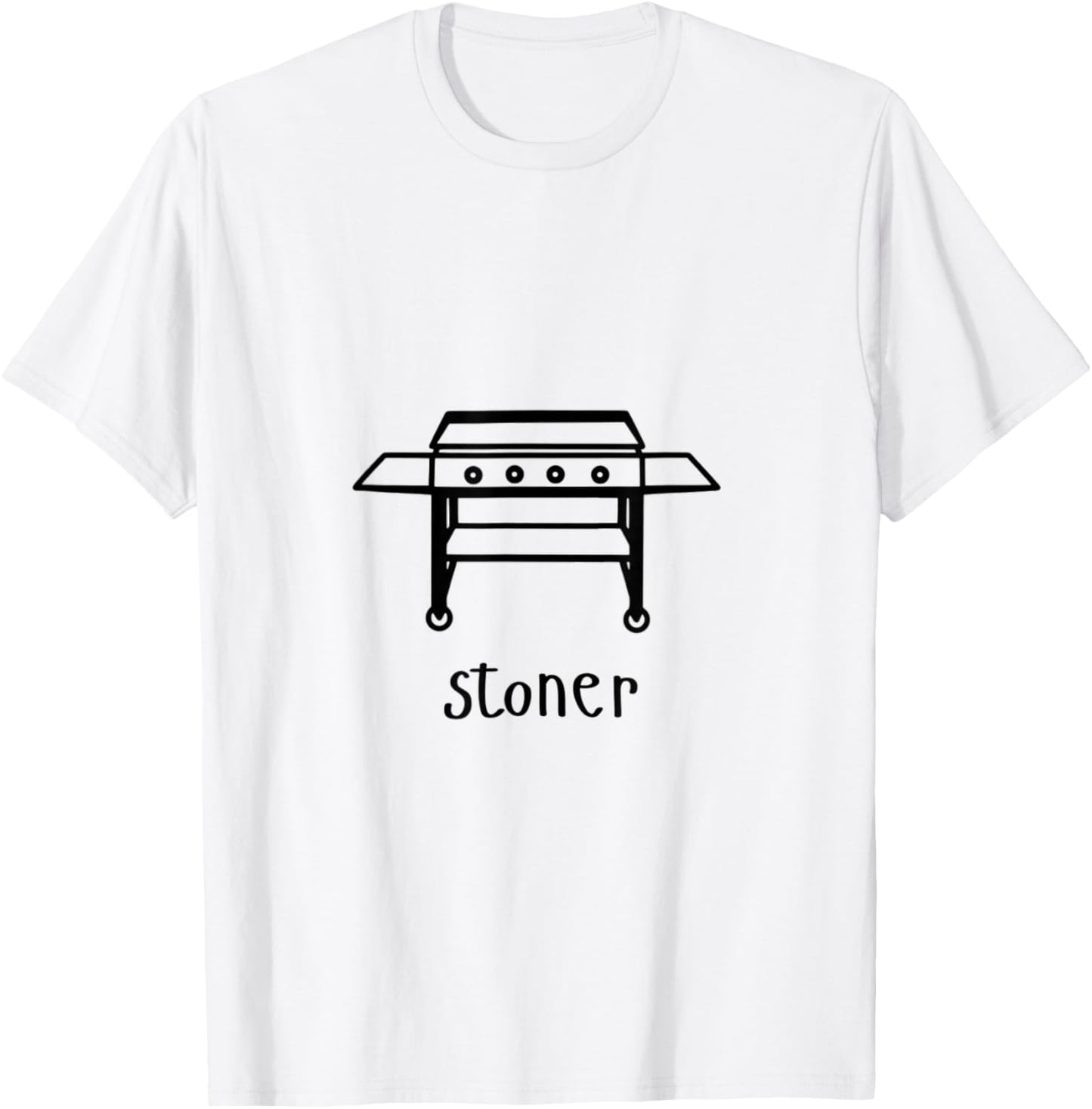 Stoner Grilling / Outdoor Cooking T-Shirt - T-Shirt | White