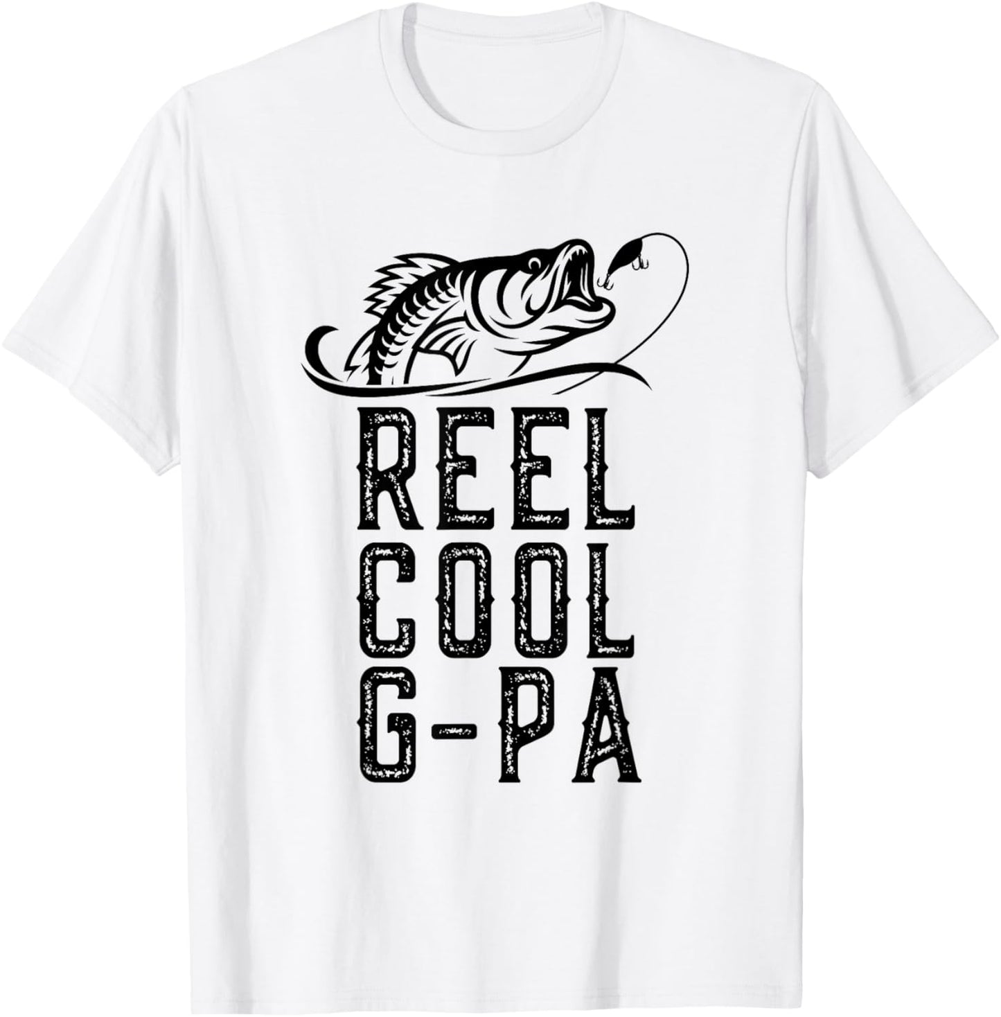 Reel Cool G-Pa Fishing Fisherman Funny Retro GPa T-Shirt - T-Shirt | White