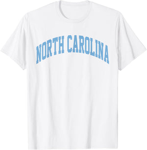 Retro North Carolina Blue Souvenir Simple North Carolina T-Shirt - T-Shirt | White