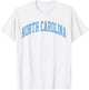Retro North Carolina Blue Souvenir Simple North Carolina T-Shirt - T-Shirt | White