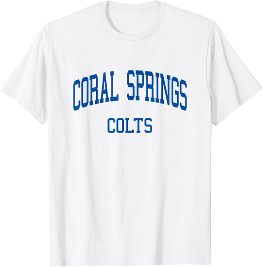 Coral Springs High School HS Coral Springs FL Retro T-Shirt - T-Shirt | White